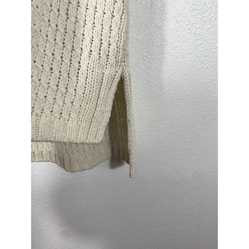 Anthropologie Moth Sweater Tank Women S Cream High Neck Racerback High-Low ** - Picture 9 of 15